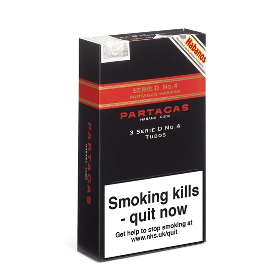 Partagas Serie D No.4 Cigar - Pack of 3 Tubos