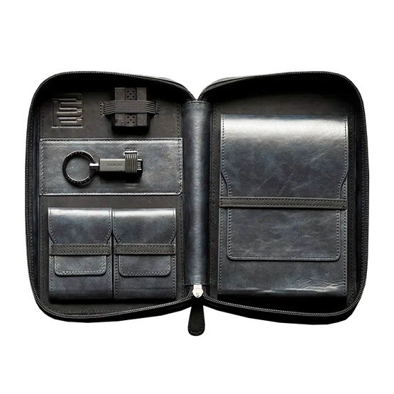 Project Carbon Night Crawler Leather Travel Case - 5 Cigars - Image 2