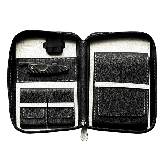 Project Carbon Panda V3 Leather Travel Case - 5 Cigars - Image 2