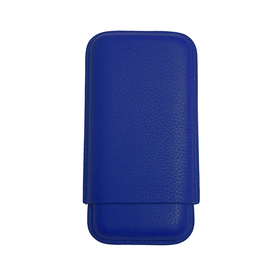 VSB Blue Leather Cigar Case - 3 Robusto - Image 2