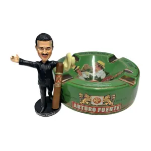Arturo Fuente Opus X Cigar, Green Ashtray and Bobble Head Bundle