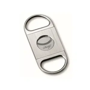 Davidoff Double Blade Stainless Steel Brushed Cigar Cutter